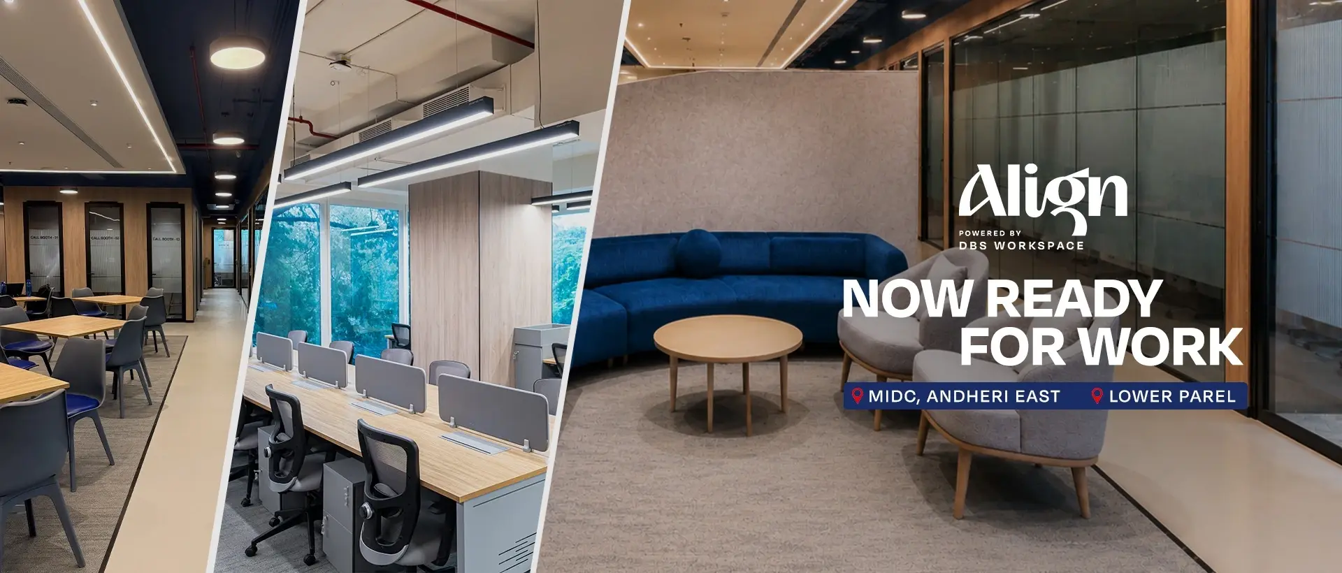 Align powered by DBS Workspace now ready for work at MIDC Andheri East and Lower Parel